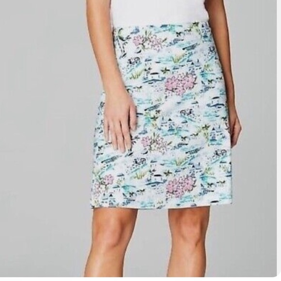 J.Jill Tropical Island Print Skirt size small petite Preowned great condition - Picture 5 of 5